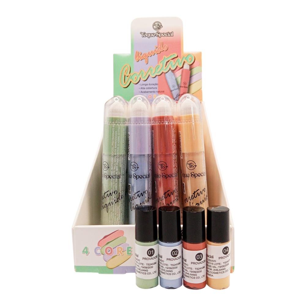 CORRETIVO LIQUIDO 4 CORES 24UN TOQUE SPECIAL TS01116