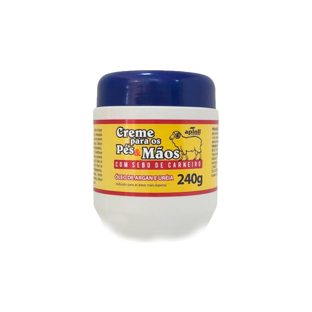 CREME MÃOS E PÉS SEBO DE CARNEIRO 240G APINIL AP3003