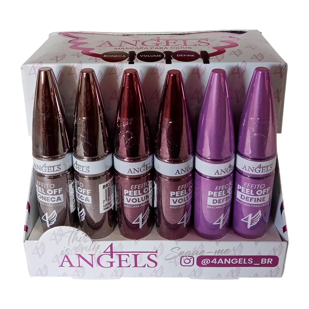 MASCARA PARA CILIOS EFEITO PEEL OFF 24UN 4ANGELS BR1204