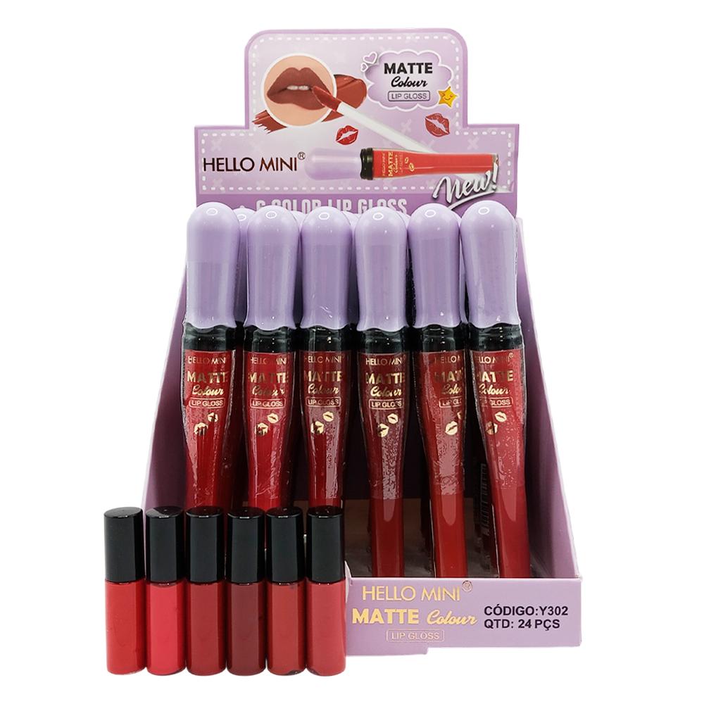 LIP GLOSS NEW MATTE COLOUR 24UN HELLO MINI Y302