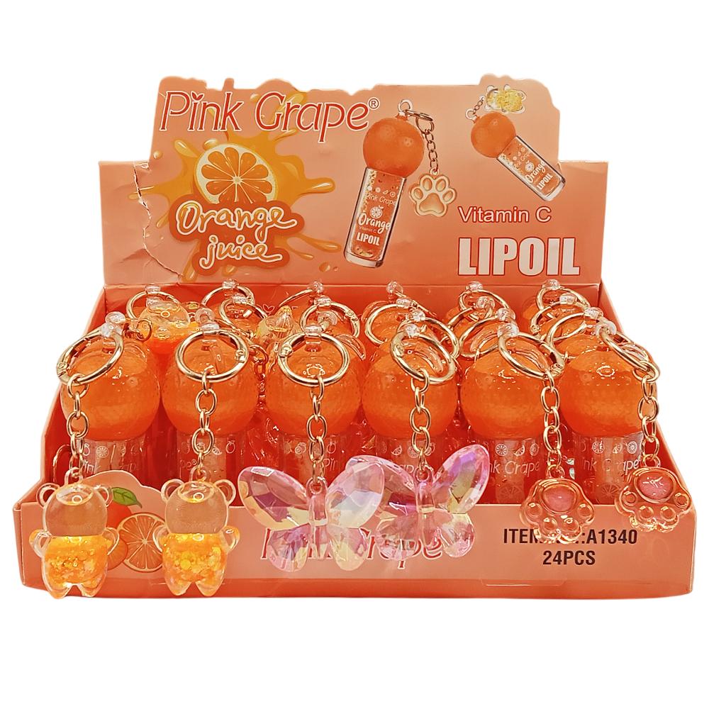 LIP OIL VITAMINA C CHAVEIRO ORANGE JUICE 24UN CHINA A1340