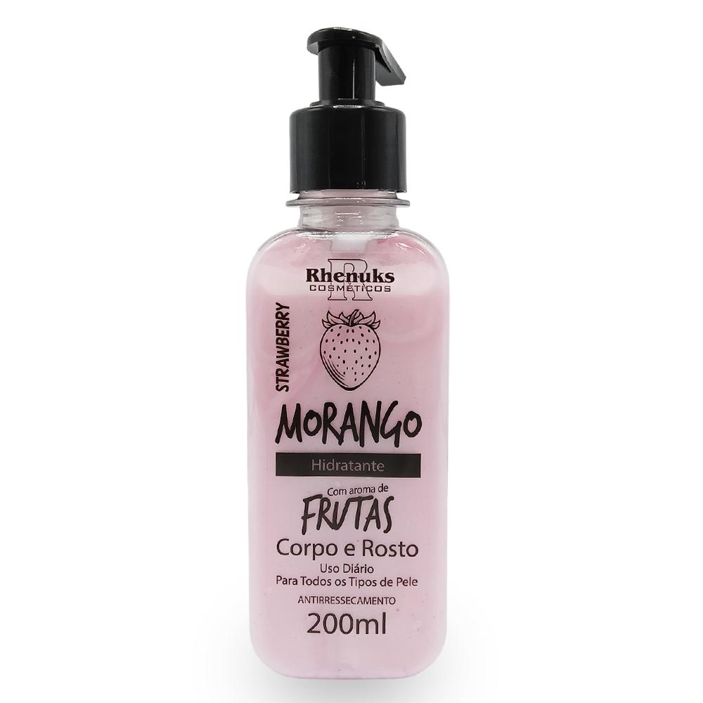 HIDRATANTE CORPO E ROSTO MORANGO  200ML RHENUKS 136