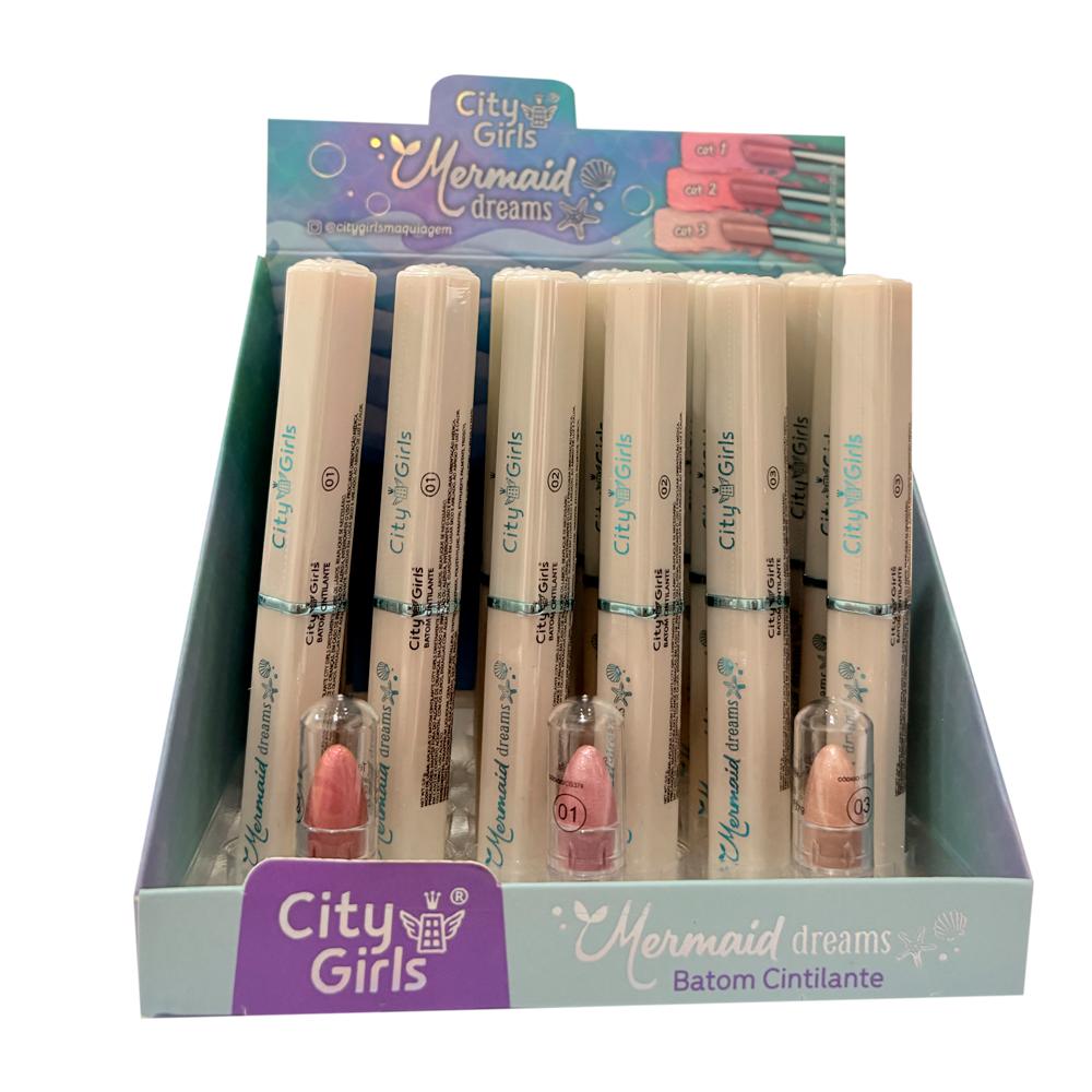 BATOM CINTILANTE MERMAID DREAMS 24UN CITY GIRLS CG379