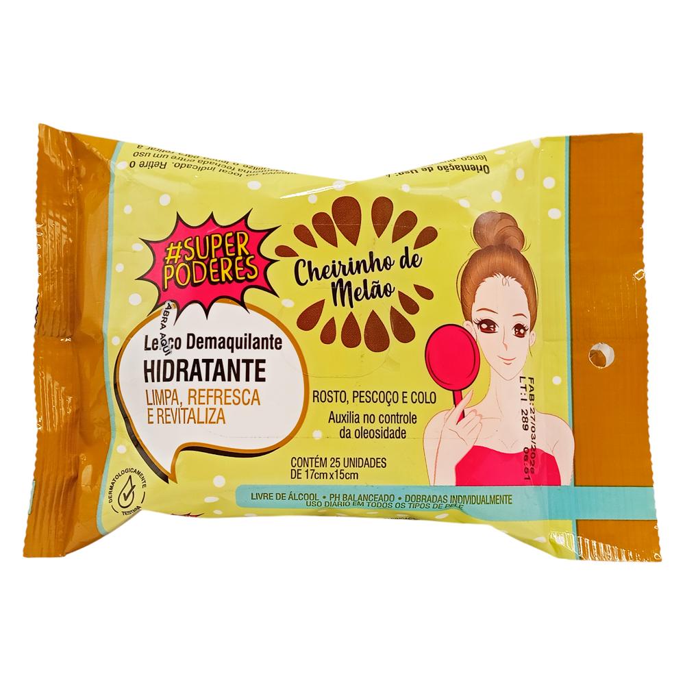 LENÇO DEMAQUILANTE HIDRATANTE MELÃO SUPERPODERES LDSP03