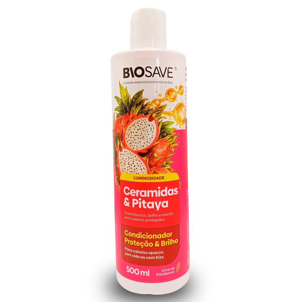 CONDICIONADOR PROTEÇÃO E BRILHO CERAMIDAS & PIRAYA 500ML BIOSAVE 01429