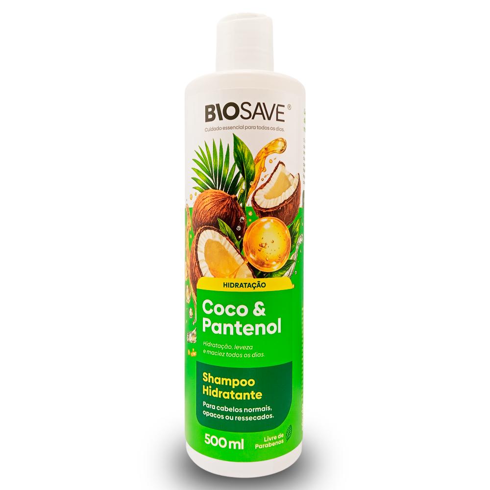 SHAMPOO HIDRATANTE COCO & PANTENOL 500ML BIOSAVE 01433