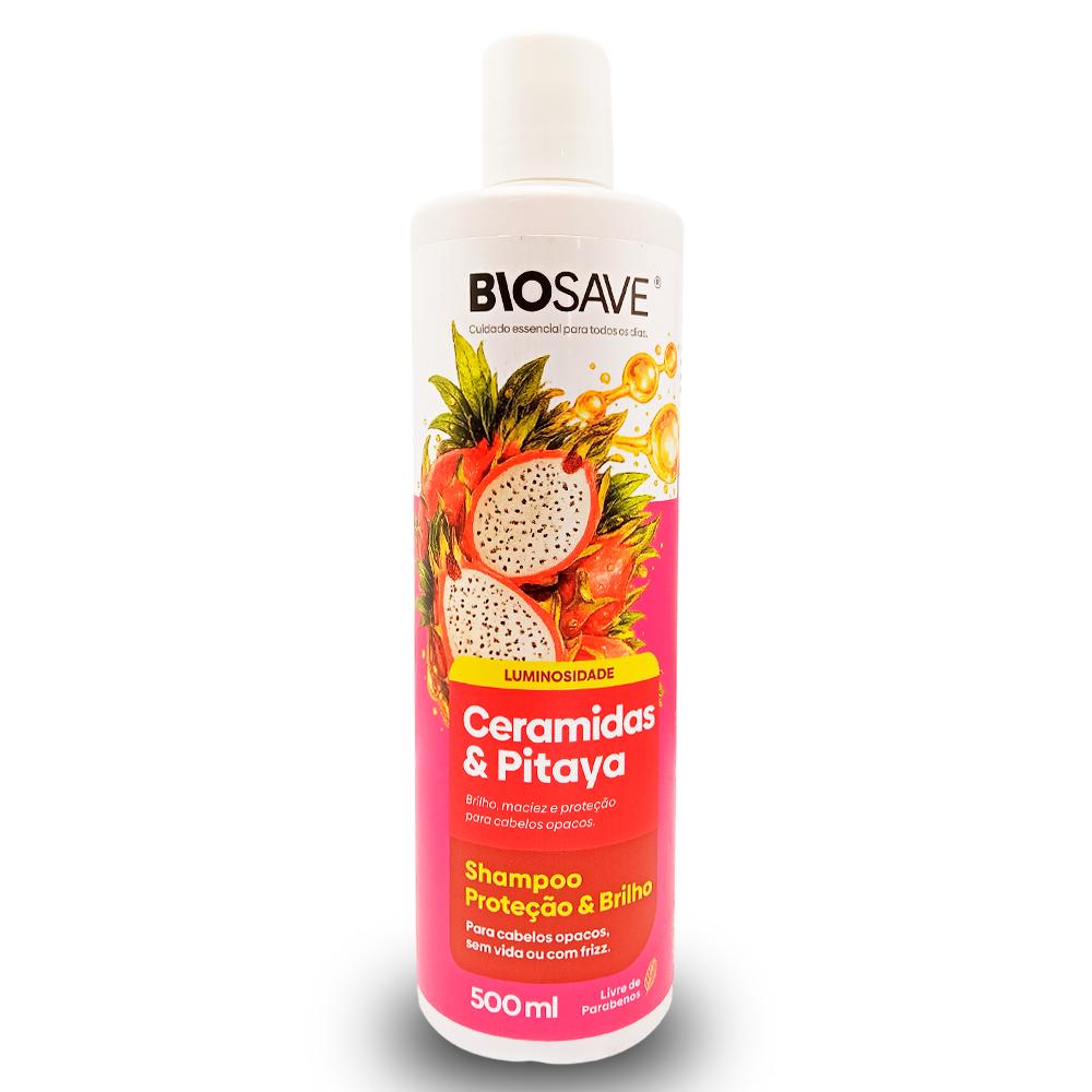 SHAMPOO PROTECAO E BRILHO CERAMIDAS & PIRAYA 500ML BIOSAVE 01434