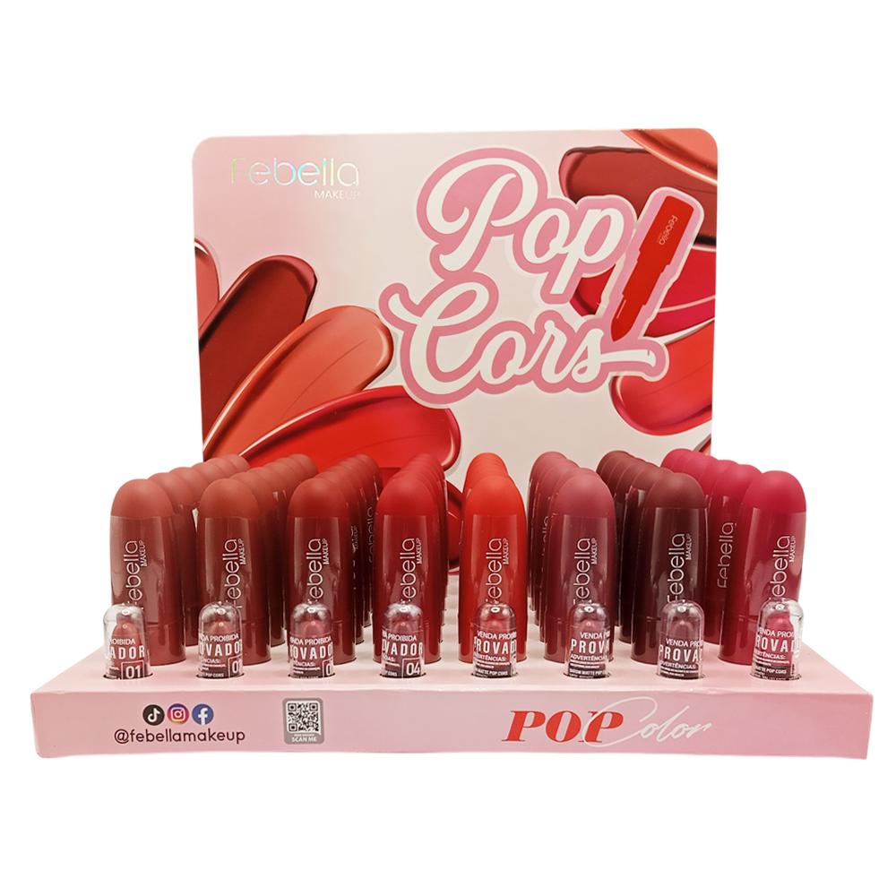 BATOM MATTE OVO POP CORS 48UN FEBELLA BM40214