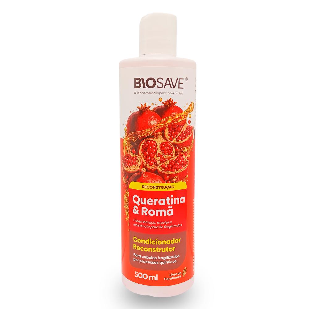 CONDICIONADOR RECONSTRUTOR QUERATINA & ROMA 500ML BIOSAVE 01436