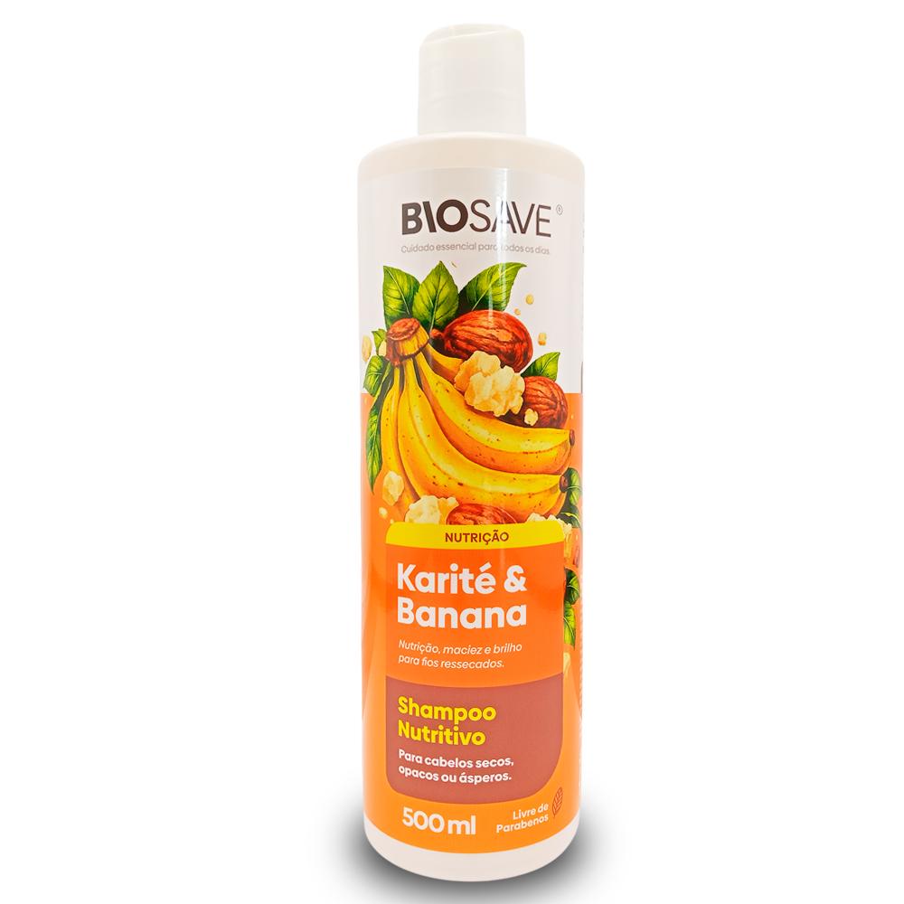 SHAMPOO NUTRITIVO KARITE & BANANA 500ML BIOSAVE 01441