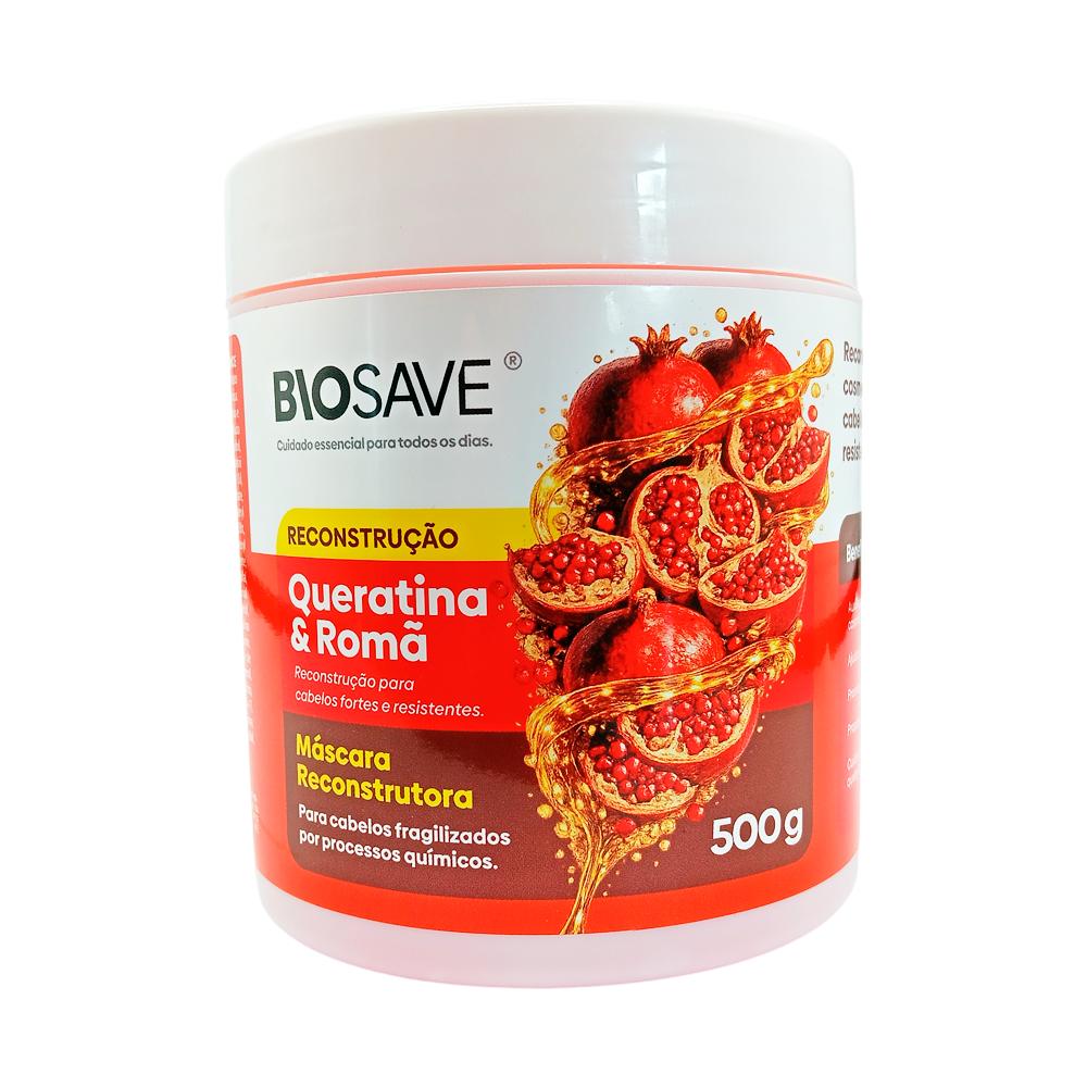 MASCARA RECONSTRUTOR QUERATINA & ROMA 500G BIOSAVE 01443