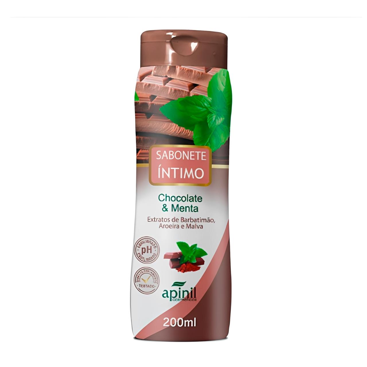 SABONETE INTIMO CHOCOLATE E MENTA  200ML APINIL AP467
