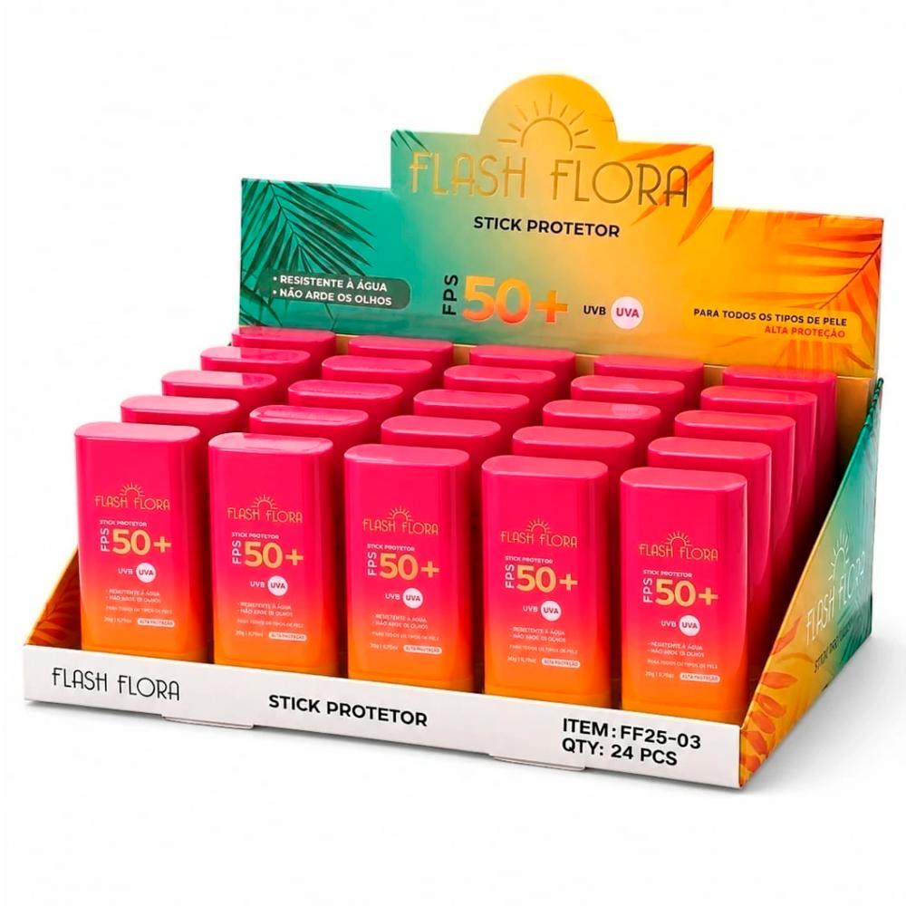 PROTETOR STICK FPS50+  24UN FLASH FLORA FF25-03