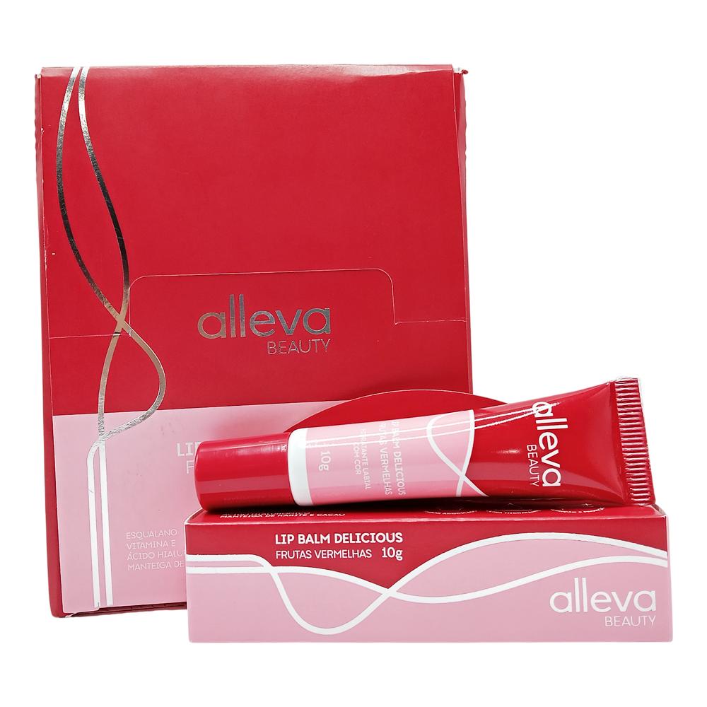 LIP BALM DELICIOUS FRUTAS VERMELHAS 24UN AL1602 ALLEVA
