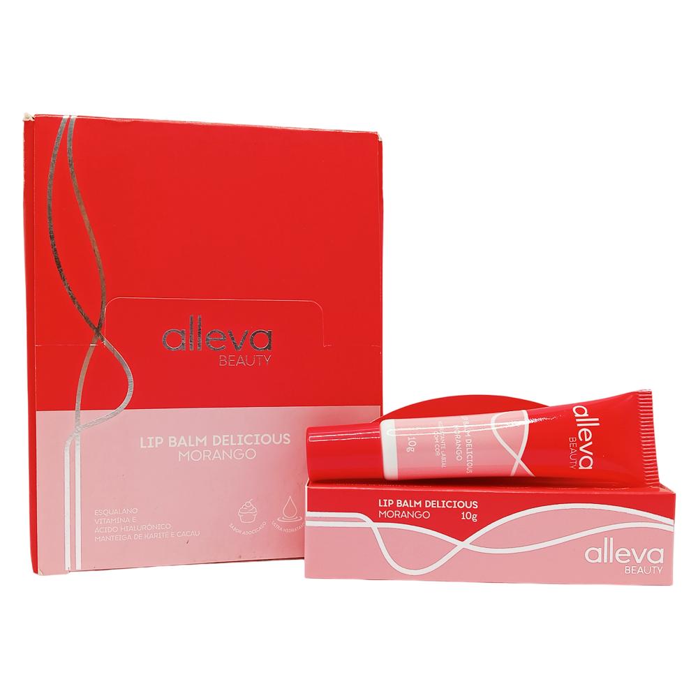 LIP BALM DELICIOUS MORANGO 24UN ALLEVA AL1604