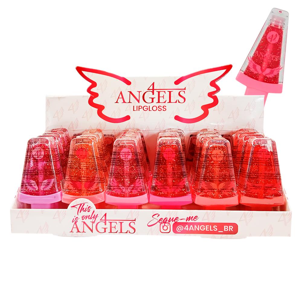 LIP GLOSS GLITTER 24UN 4ANGELS  BR1011