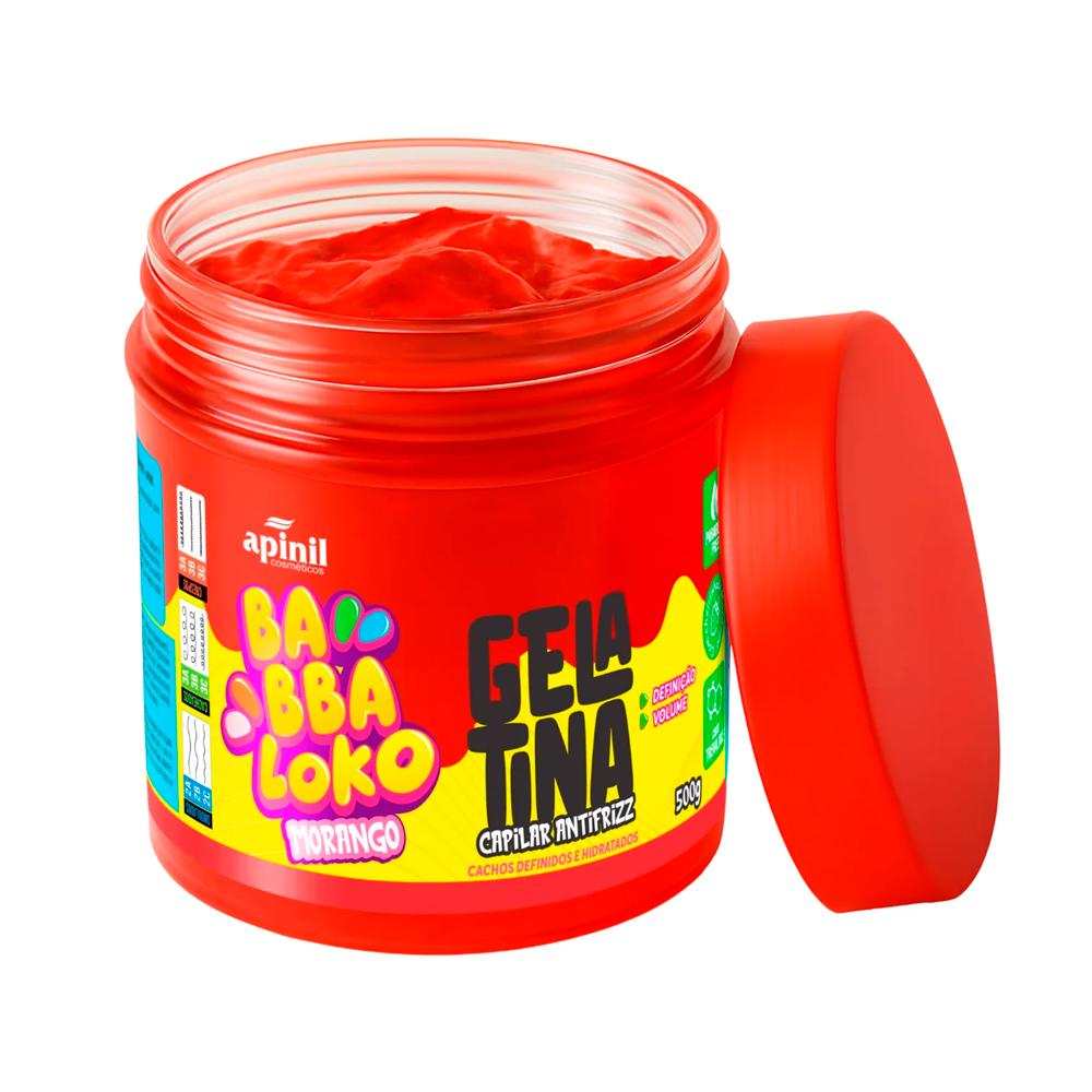GELATINA CAPILAR BABBALOKO MORANGO 500G APINIL 5646