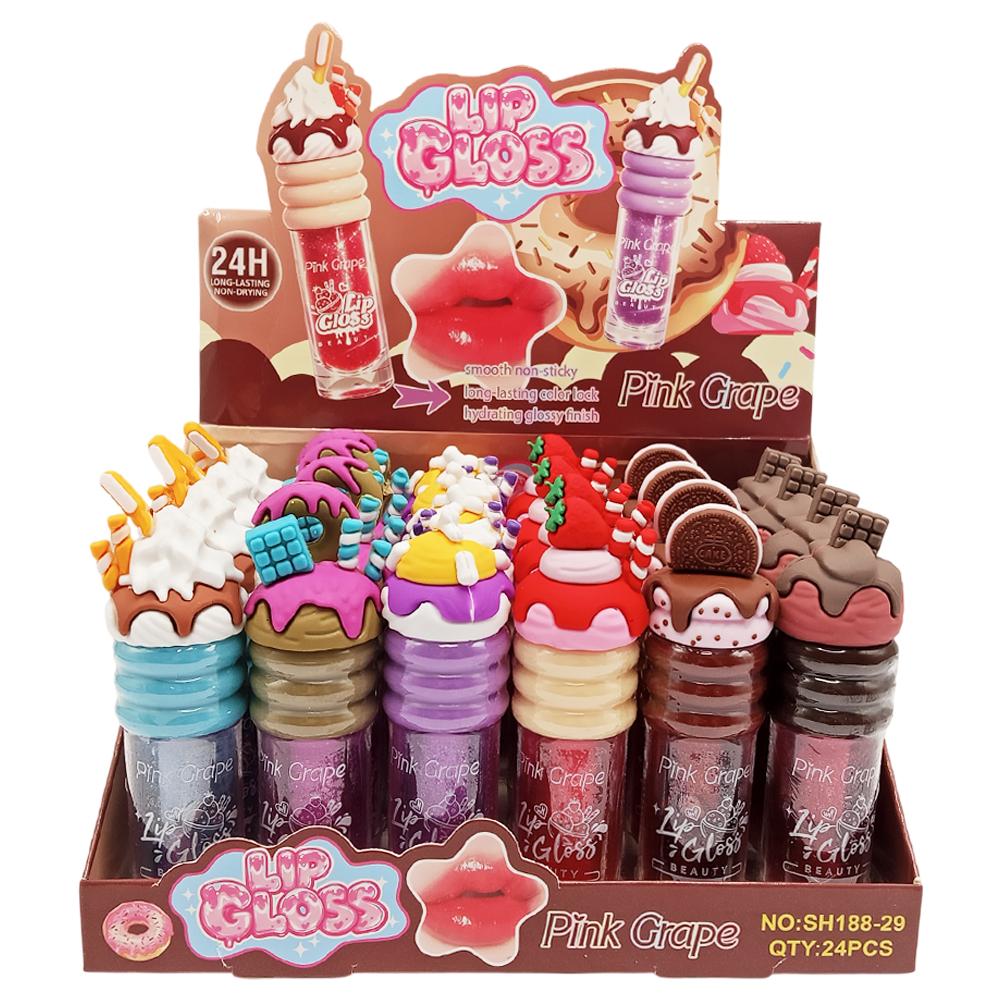 LIP GLOSS ICE CREAM SWEET COLOR 24UN CHINA SH188-29
