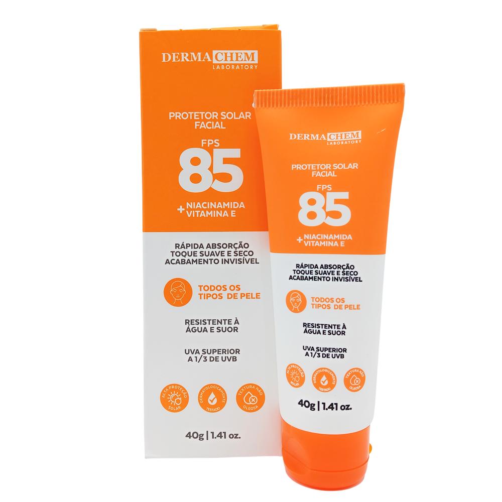 PROTETOR SOLAR FACIAL FPS 85 40G DERMACHEM 09165