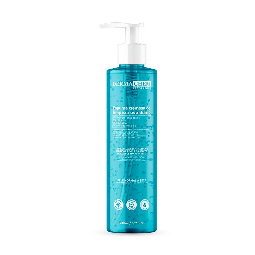 ESPUMA CREMOSA DE LIMPEZA DE USO DIARIO 240ML DERMACHEM 09356