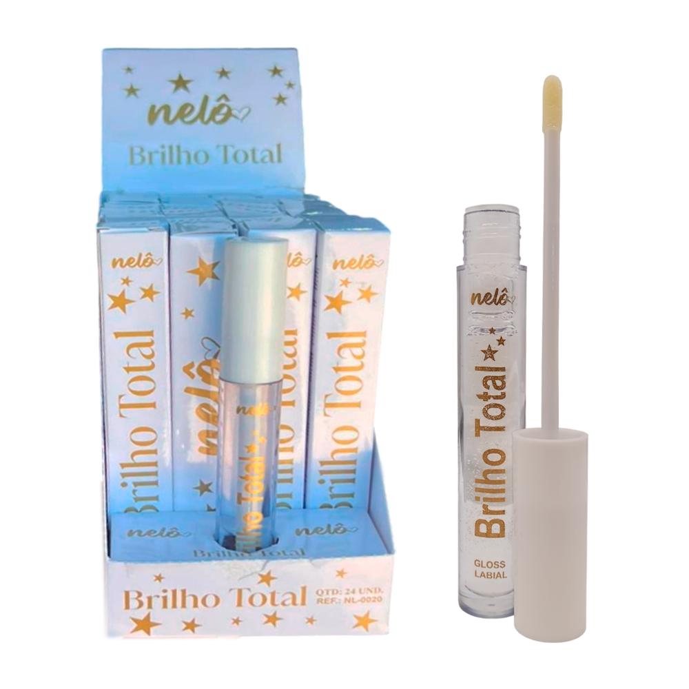 GLOSS LABIAL BRILHO TOTAL 24UN  NELO NL0020