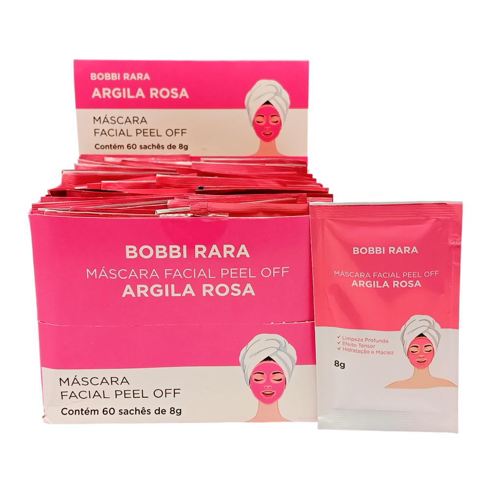 MÁSCARA FACIAL PEEL OFF ARGILA ROSA 60UN BOBBIRARA BRM-0261