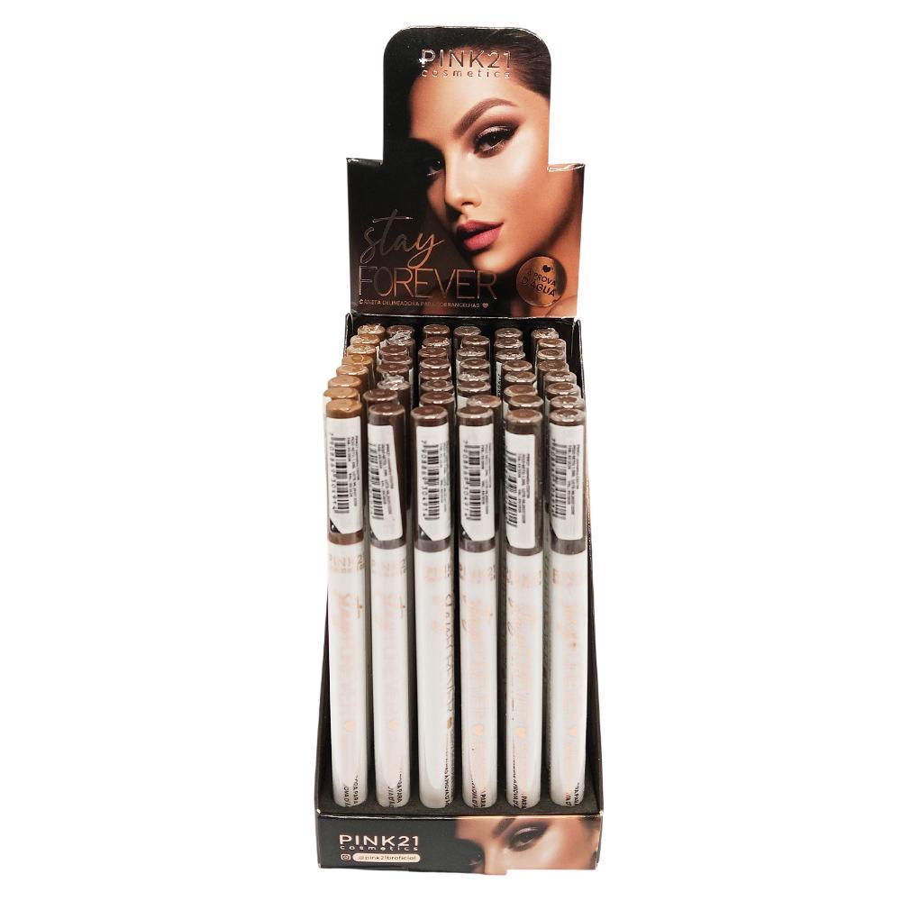 CANETA DELINEADORA PARA SOBRANCELHAS STAY FOREVER 48UN PINK21 CS3759
