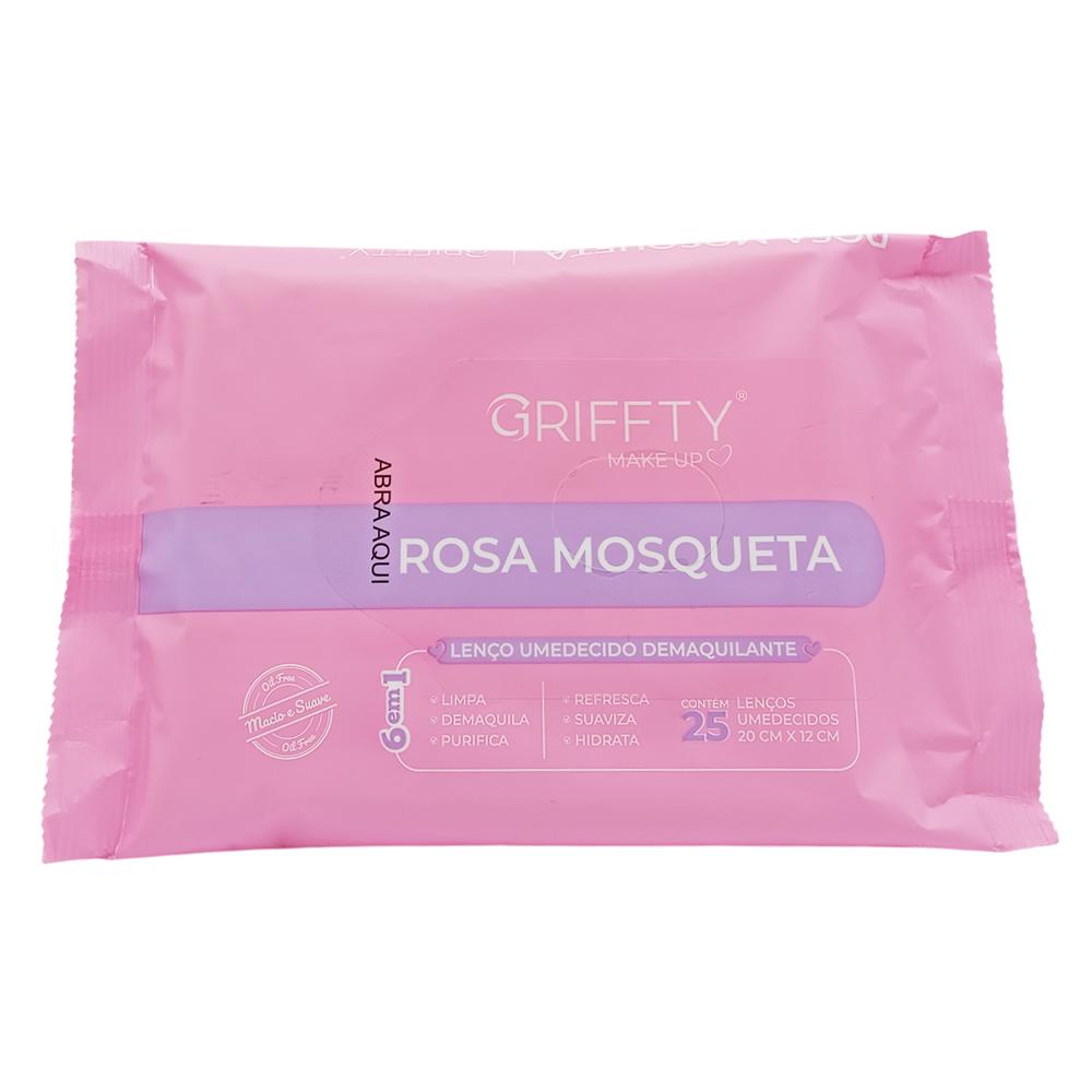 LENCO UMEDECIDO DEMAQUILANTE ROSA MOSQUETQUETA GRIFFTY LD20