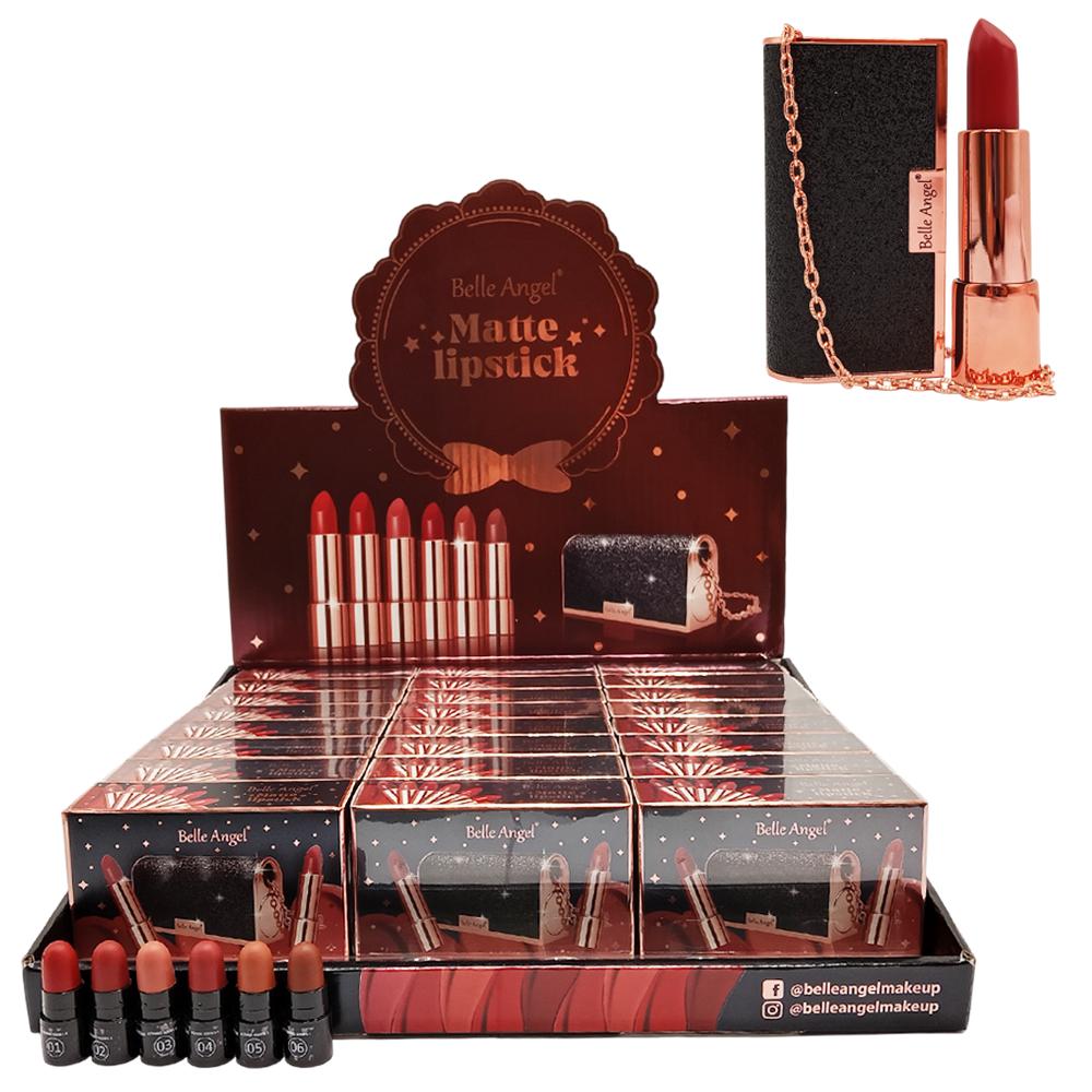 BATOM MATTE LIPSTICK BOLSINHA 24UN BELLEANGEL RB061-1