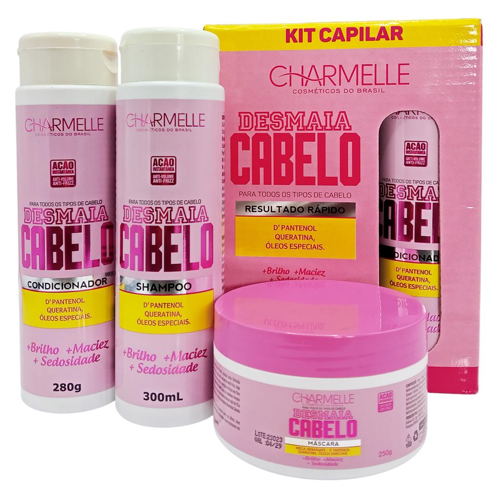 KIT CAPILAR 3PCS DESMAIA CABELO CHARMELLE
