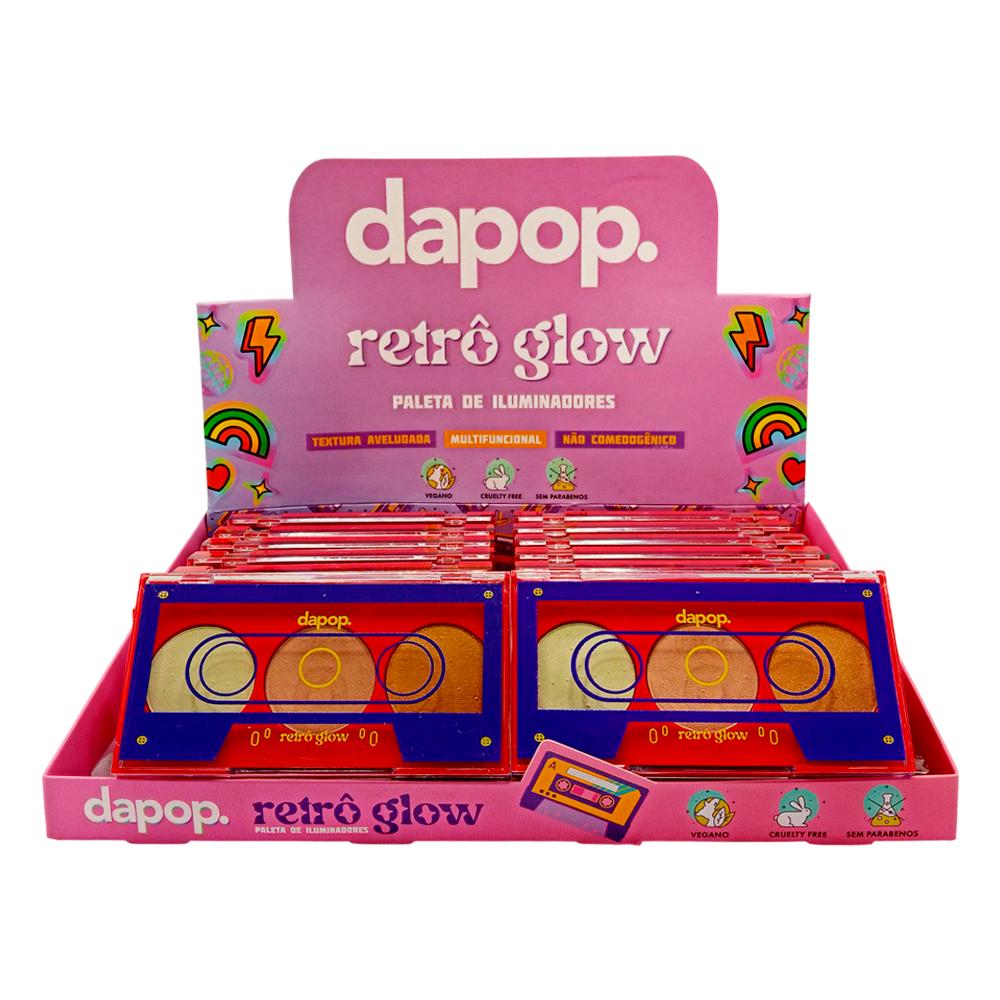 PALETA DE ILUMINADOR RETRO GLOW 16UN DAPOP  DP2302