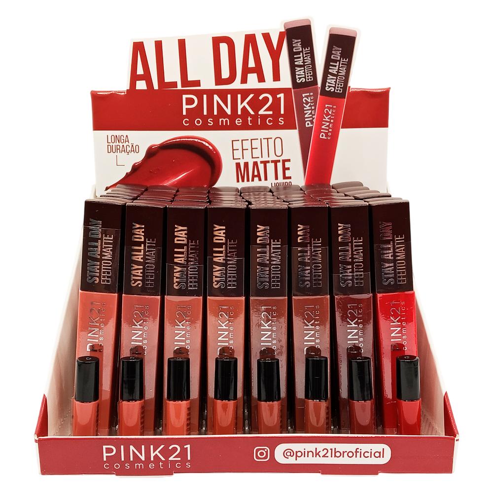BATOM LÍQUIDO MATTE ALL DAY 48UN PINK21 CS5396