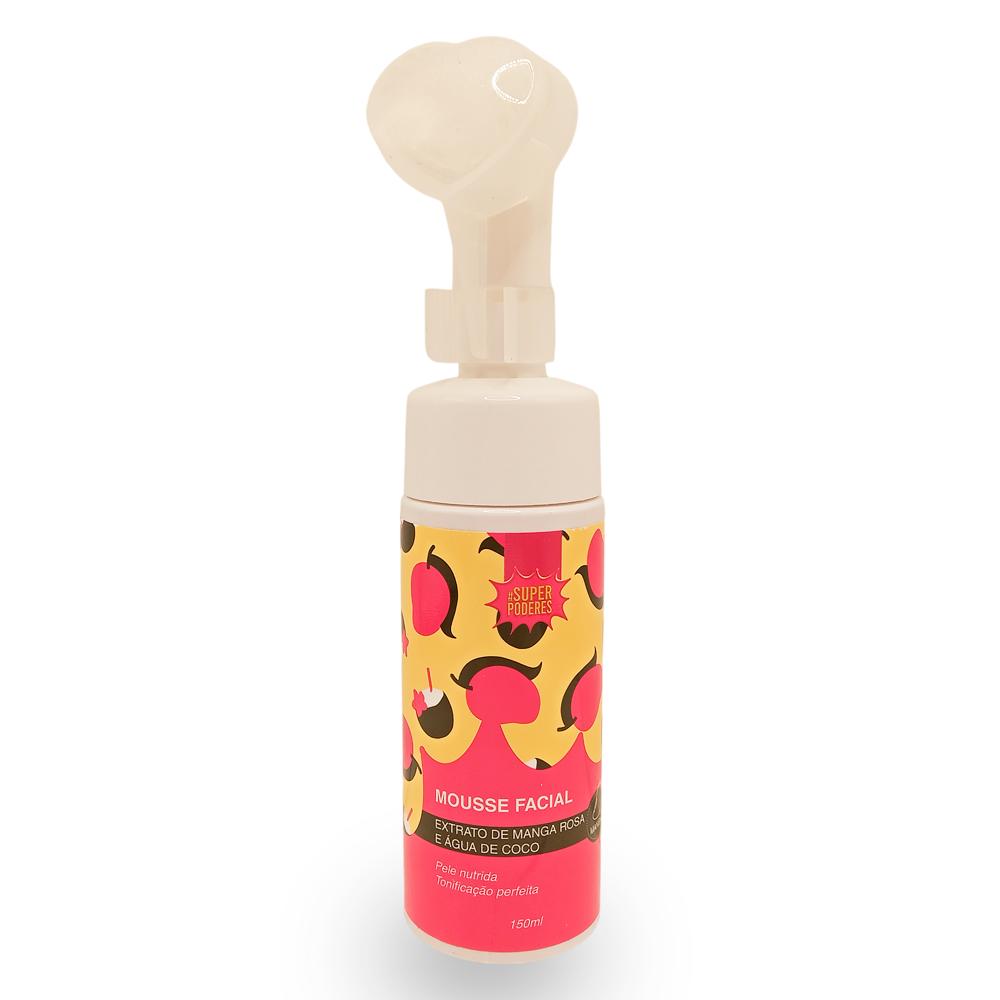 MOUSSE FACIAL MANGA ROSA E COCO 150ML SUPERPODERES SP922-01