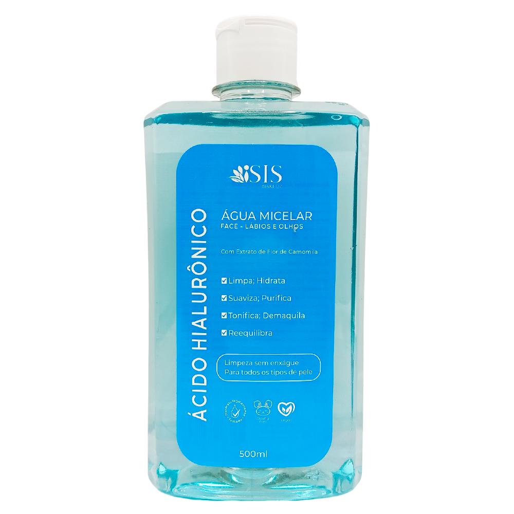 ÁGUA MICELAR ÁCIDO HIALURÔNICO 500ML ISISMAKEUP IS1115