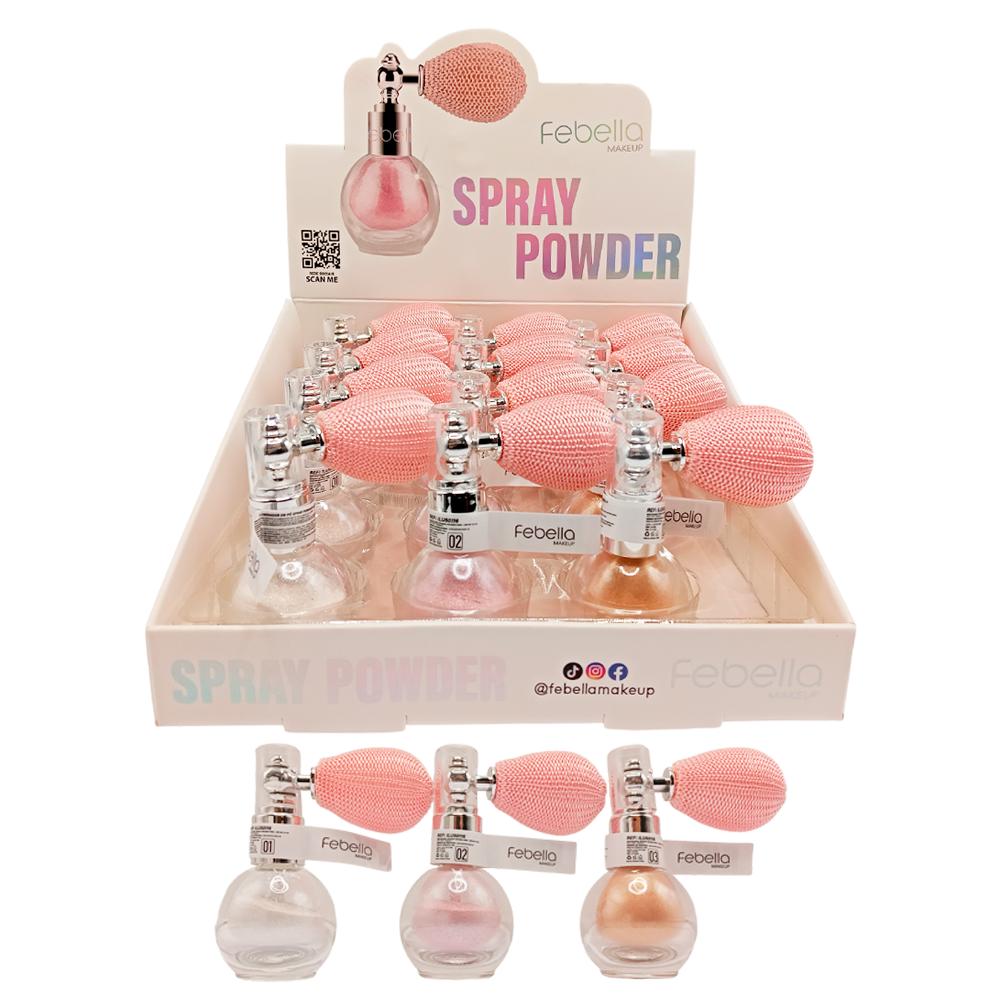 ILUMINADOR SPRAY POWDER 12UN FEBELLA ILU50116