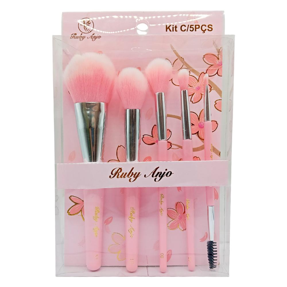 KIT PINCEIS PINK 12UN RUBYANJO RA-499-111