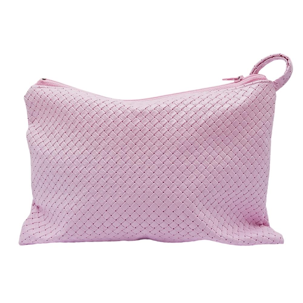 NECESSAIRE COM ALÇA TRANCINHA ROSA BEBE 10UN ALIAH AL19