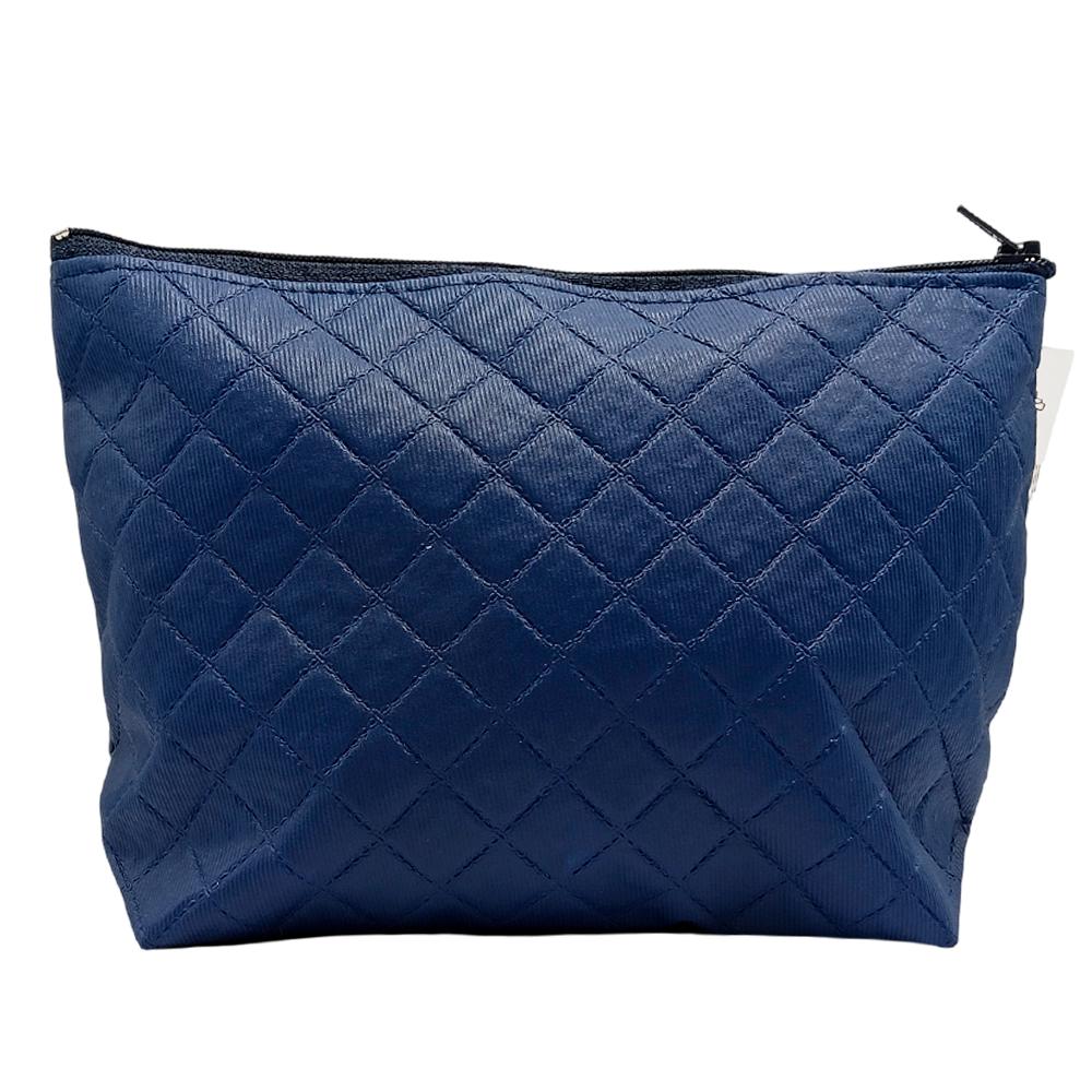 NECESSAIRE QUADRADA FOSCA AZUL MARINHO 10UN ALIAH AL02