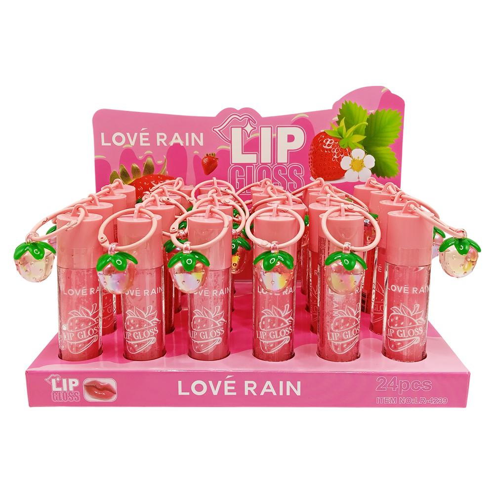 BRILHO LABIAL FRUIT CHAVEIRO MORANGO 24UN LOVERAIN LR-4239