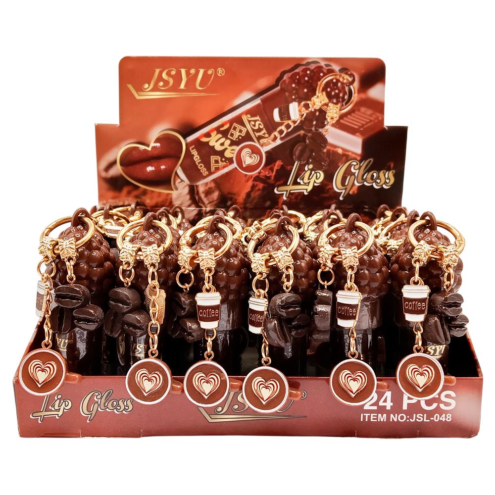 LIP GLOSS CHAVEIRO CHOCOLATE 24UN JSYU JSL-048
