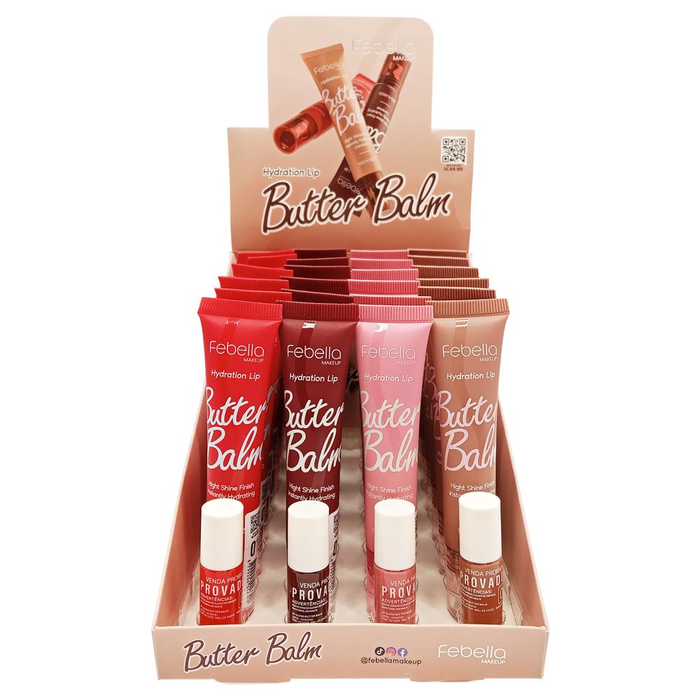 LIP GLOSS BUTTER BALM 24UN FEBELLA LG40160