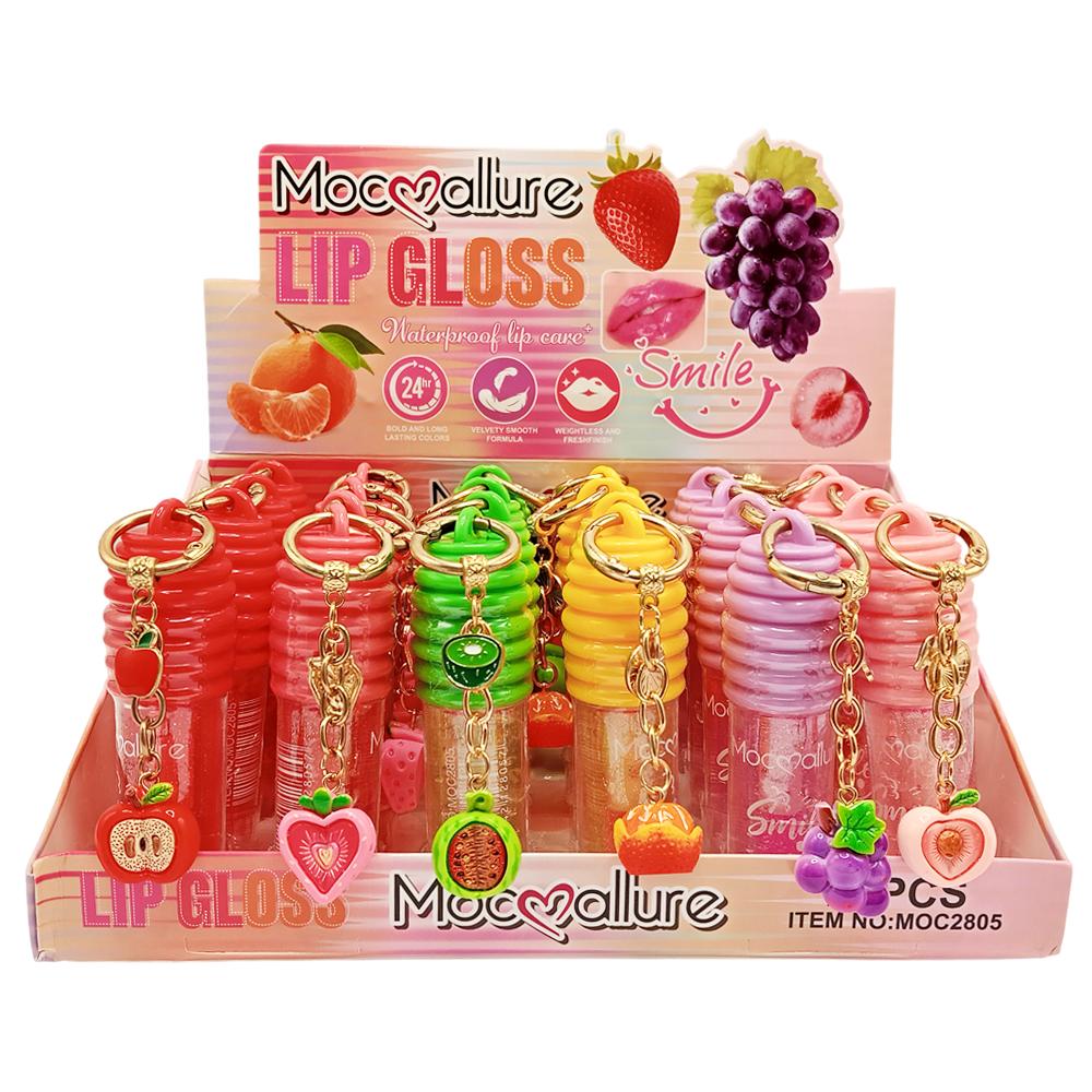 LIP GLOSS CHAVEIRO SMILE FRUTRAS 24UN CHINA MOC2805