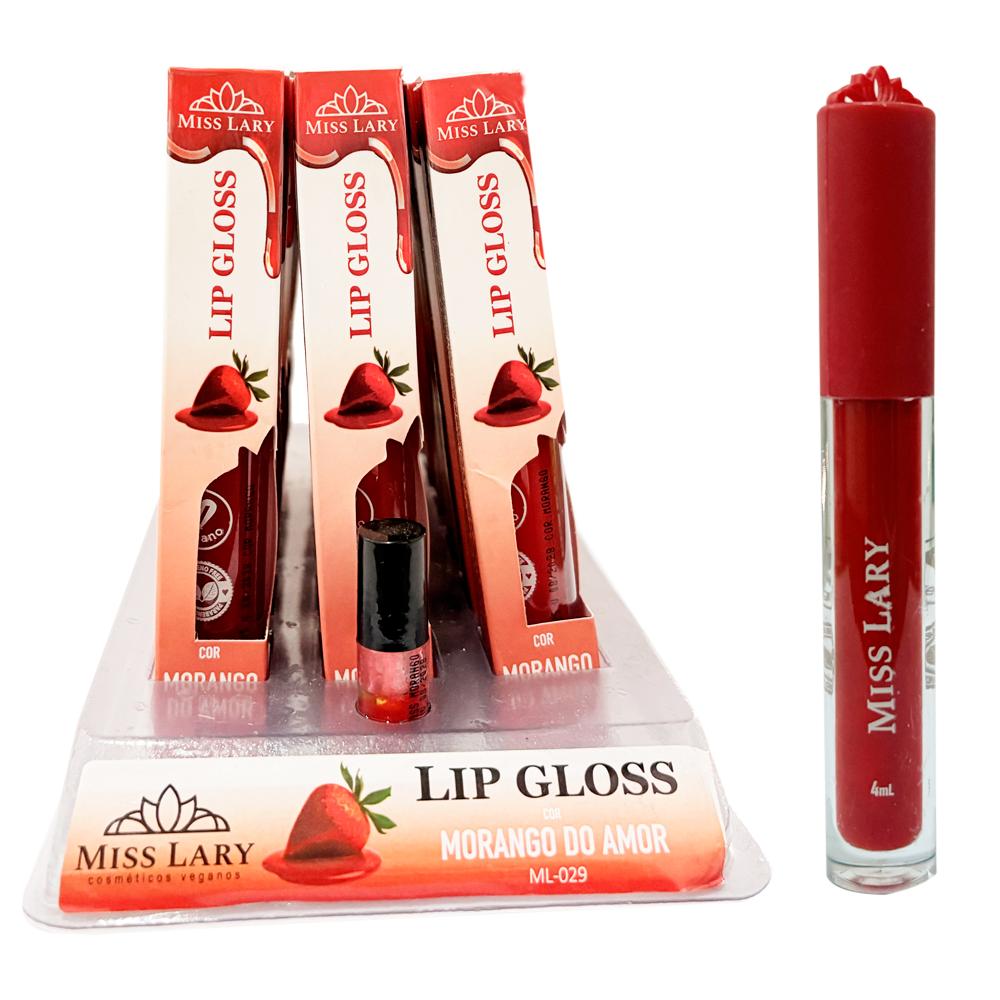 LIP GLOSS MORANGO DO AMOR 18UN MISS LARY ML-029