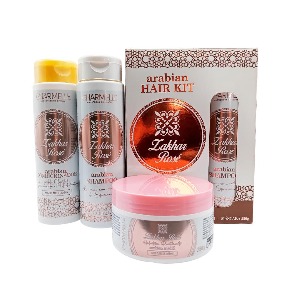 KIT CABELO ARABE ZAKAHAR ROSE CHARMELLE 002975