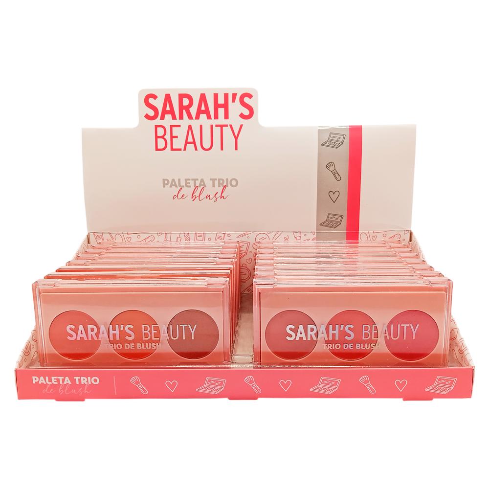 PALETA TRIO DE BLUSH 16UN SARAH'S BEAUTY SRB010