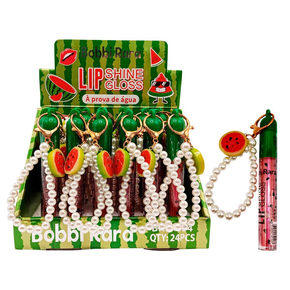 LIP SHINE GLOSS MELANCIA CHAVEIRO 24UN BOBBIRARA BRB-404
