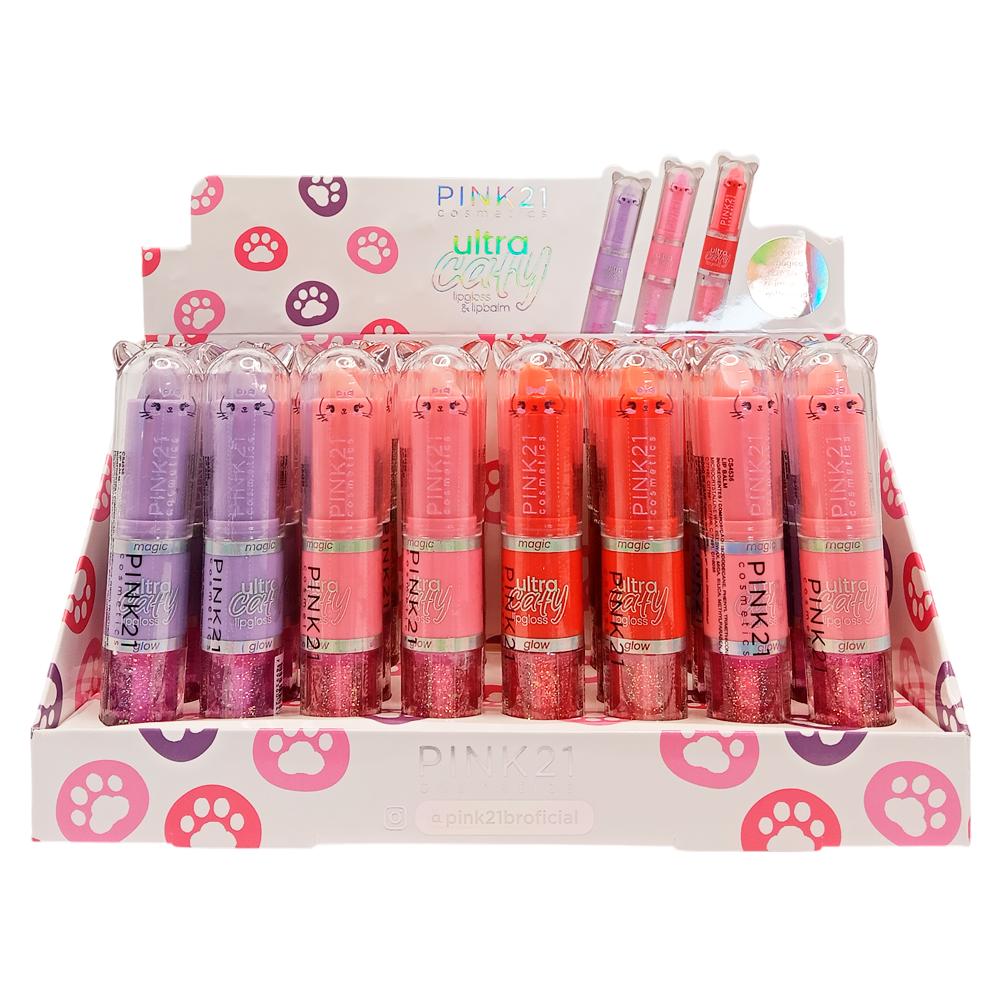 LIP BALM E GLOSS ULTRA CATY 24UN PINK21  CS4536