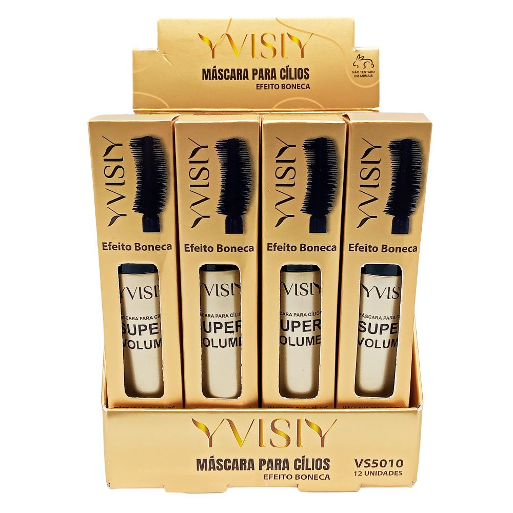 MÁSCARA CÍLIOS SUPER VOLUME EFEITO BONECA 12UN YVISIY VS5010