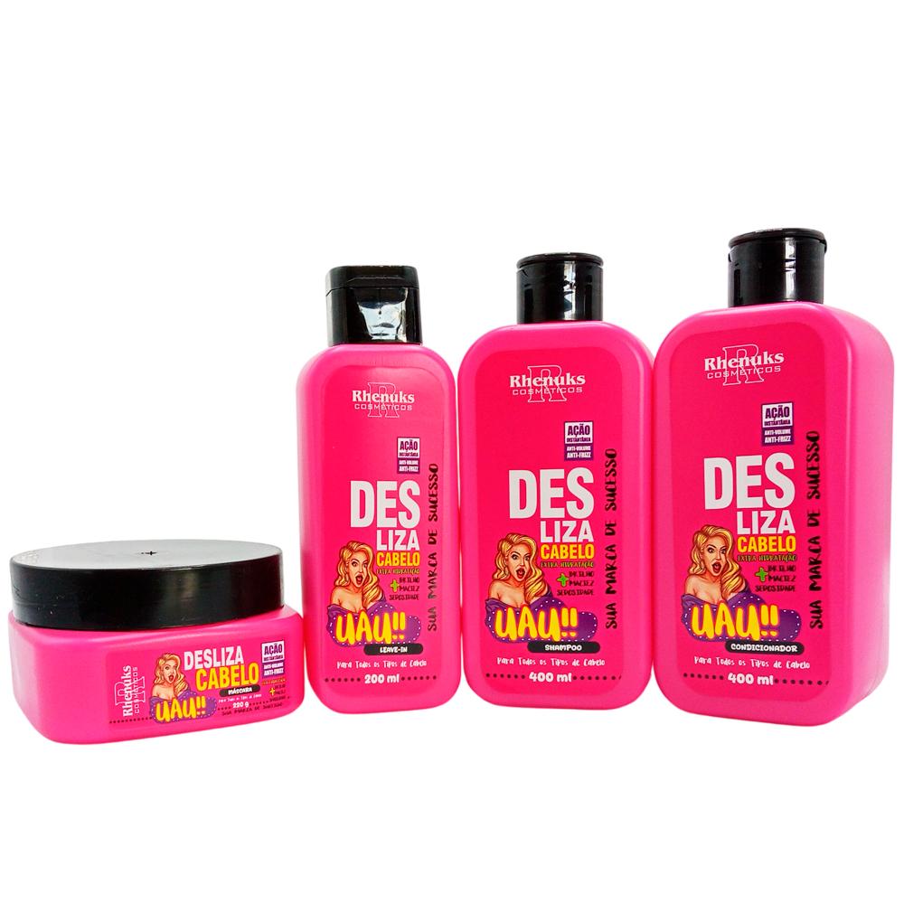 KIT CAPILAR DESLIZA CABELO UAU!! 4UN RHENUKS 045