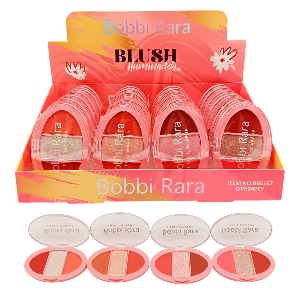 TRIO BLUSH & ILUMINADOR 2IN1 24UN BOBBIRARA BB5167